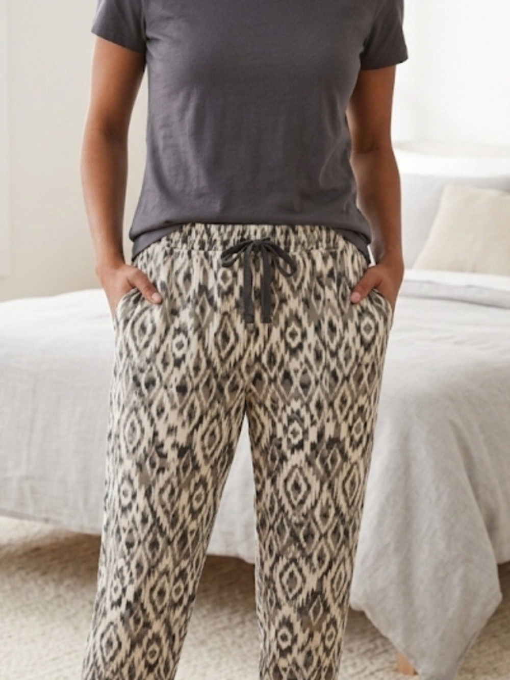 Lula ROE Neutral Ikat Drawstring Joggers 3XL